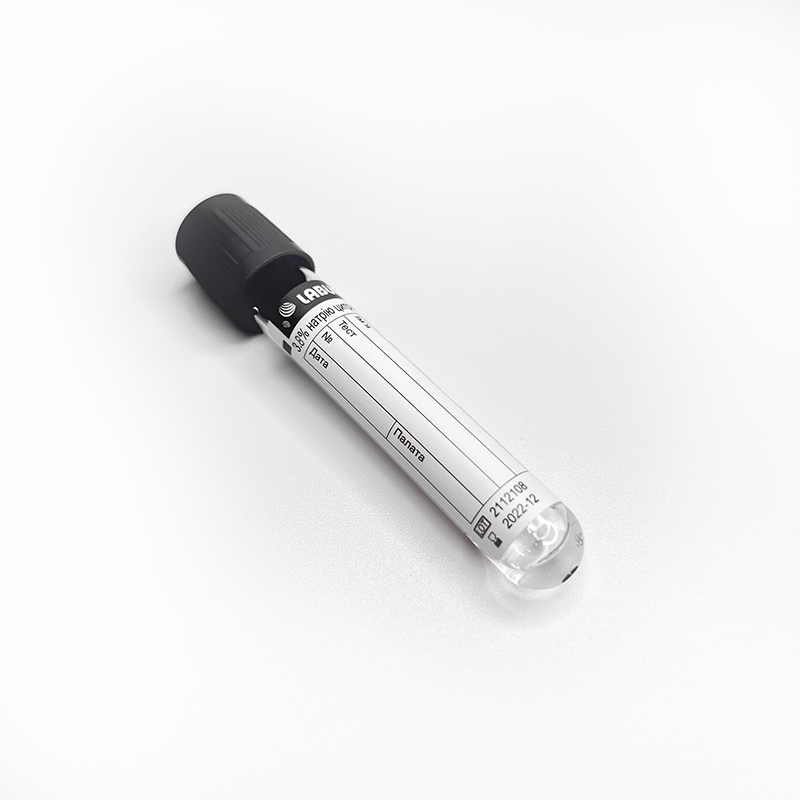 Пробірка для ШОЕ з 3,8% натрію цитратом (чорна), 13x75 мм, 4 мл, 100 шт/уп